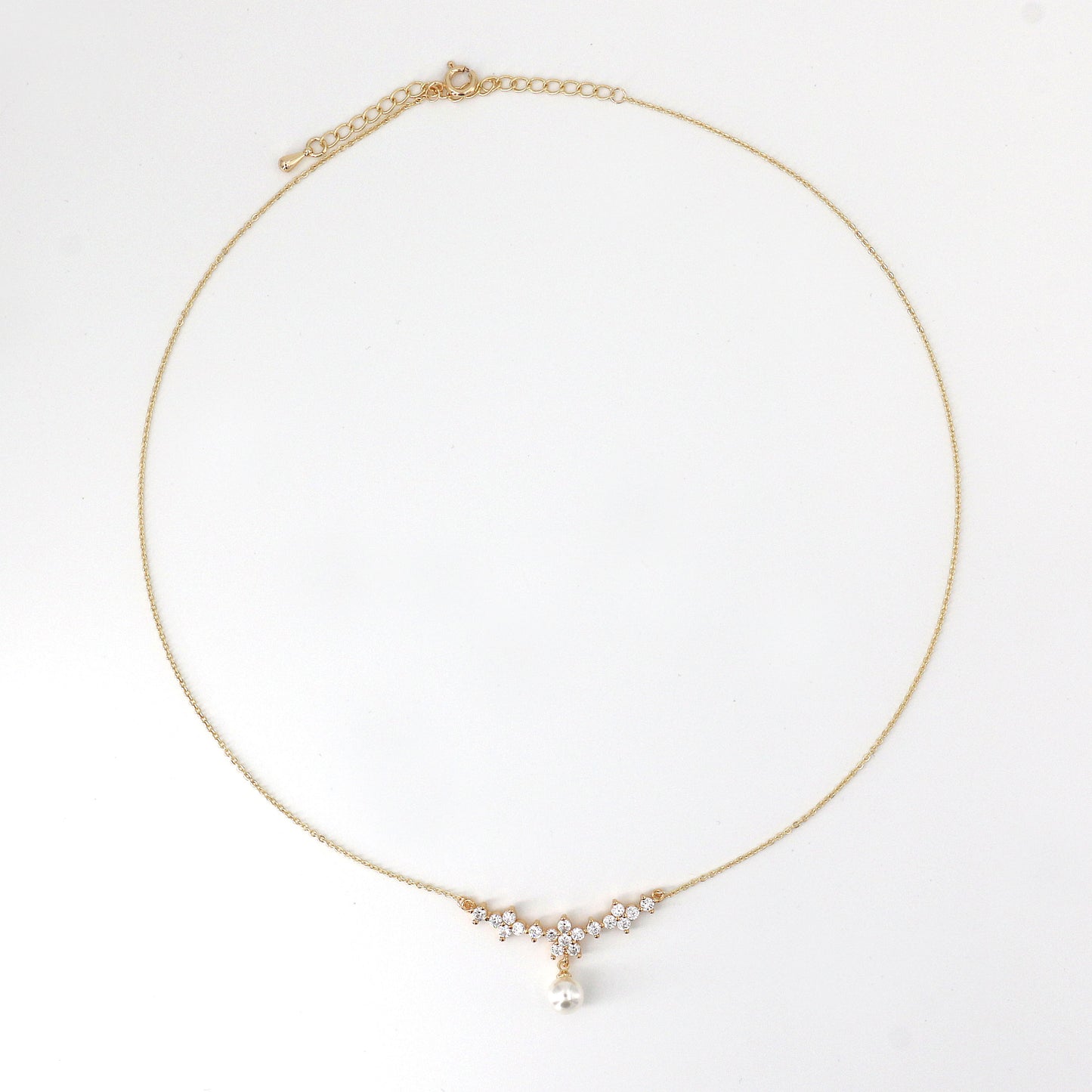 Fashion Pearl Zircon Necklace