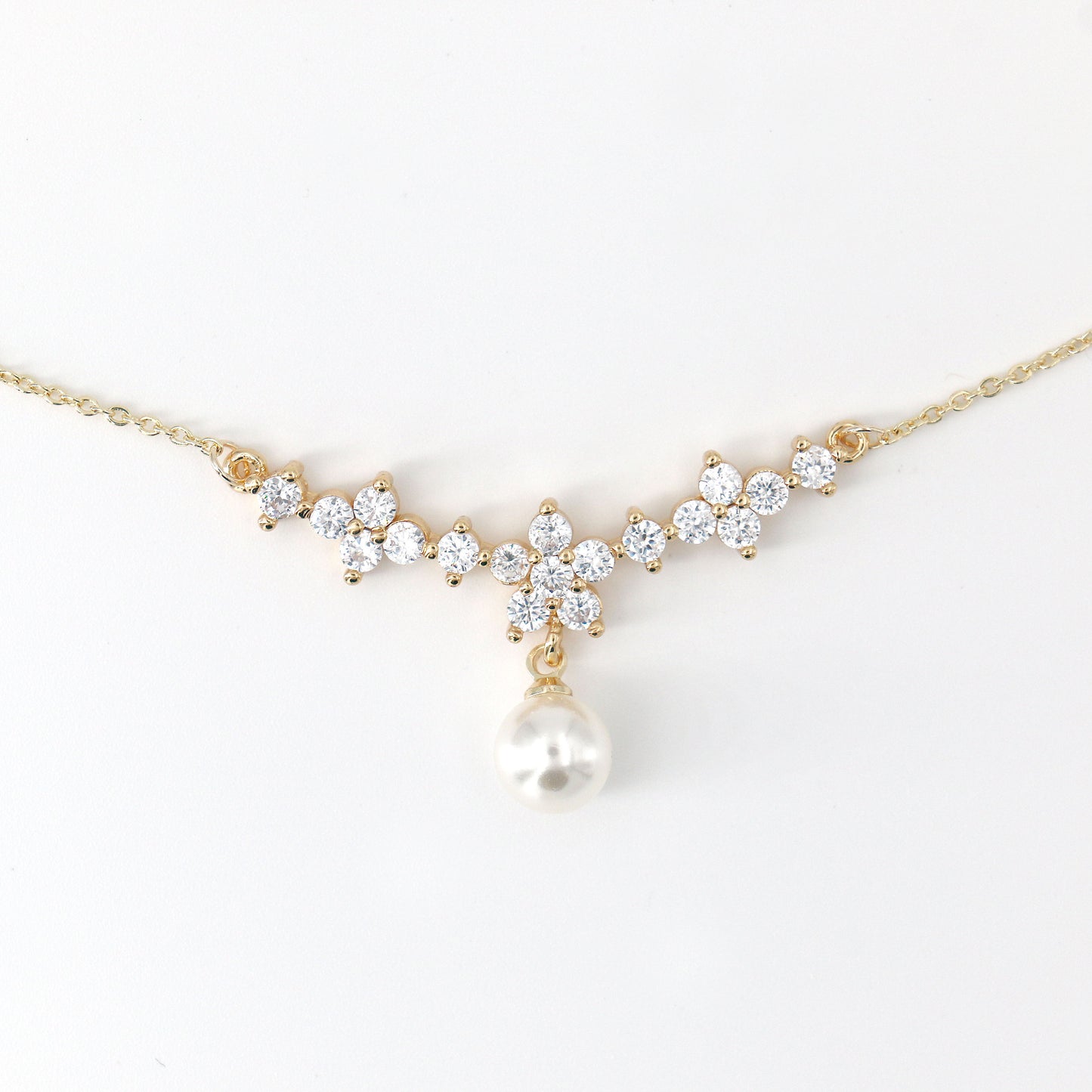 Fashion Pearl Zircon Necklace