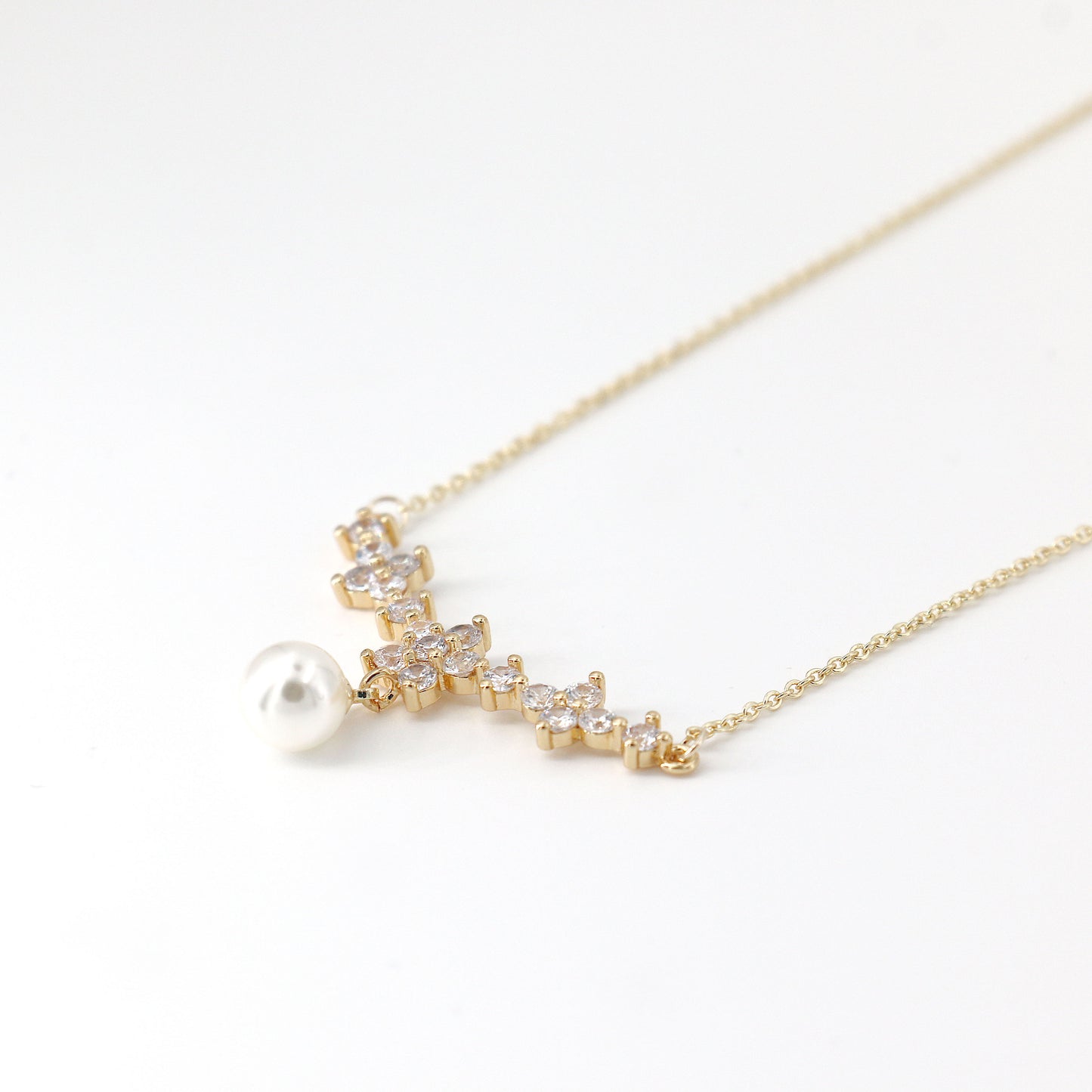 Fashion Pearl Zircon Necklace