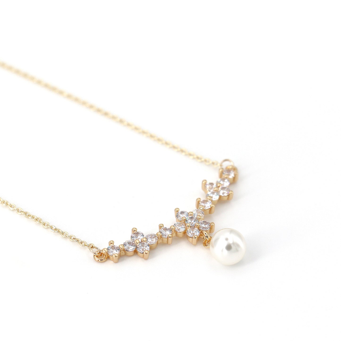 Fashion Pearl Zircon Necklace