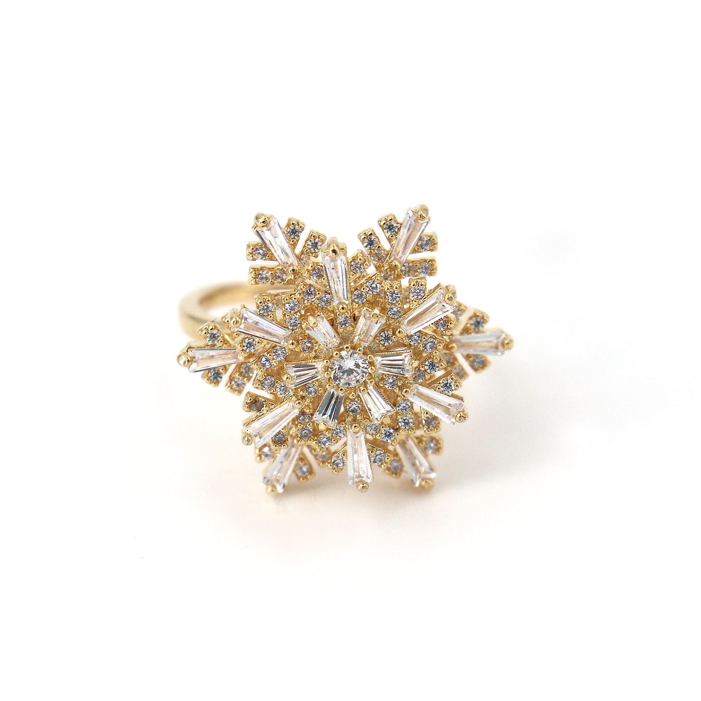 02 Snowflake Zircon Ring